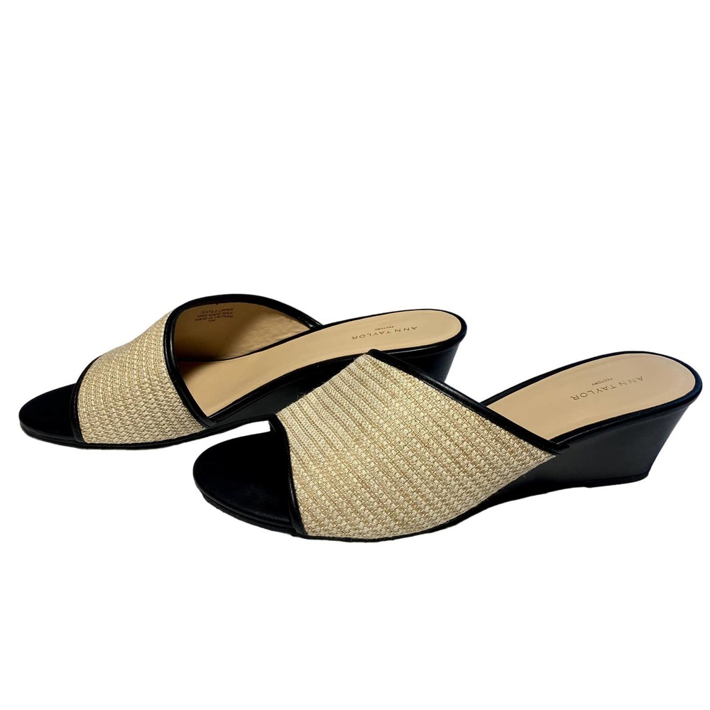 Ann Taylor Slip-On Wedge Sandals Women's Size 10M
